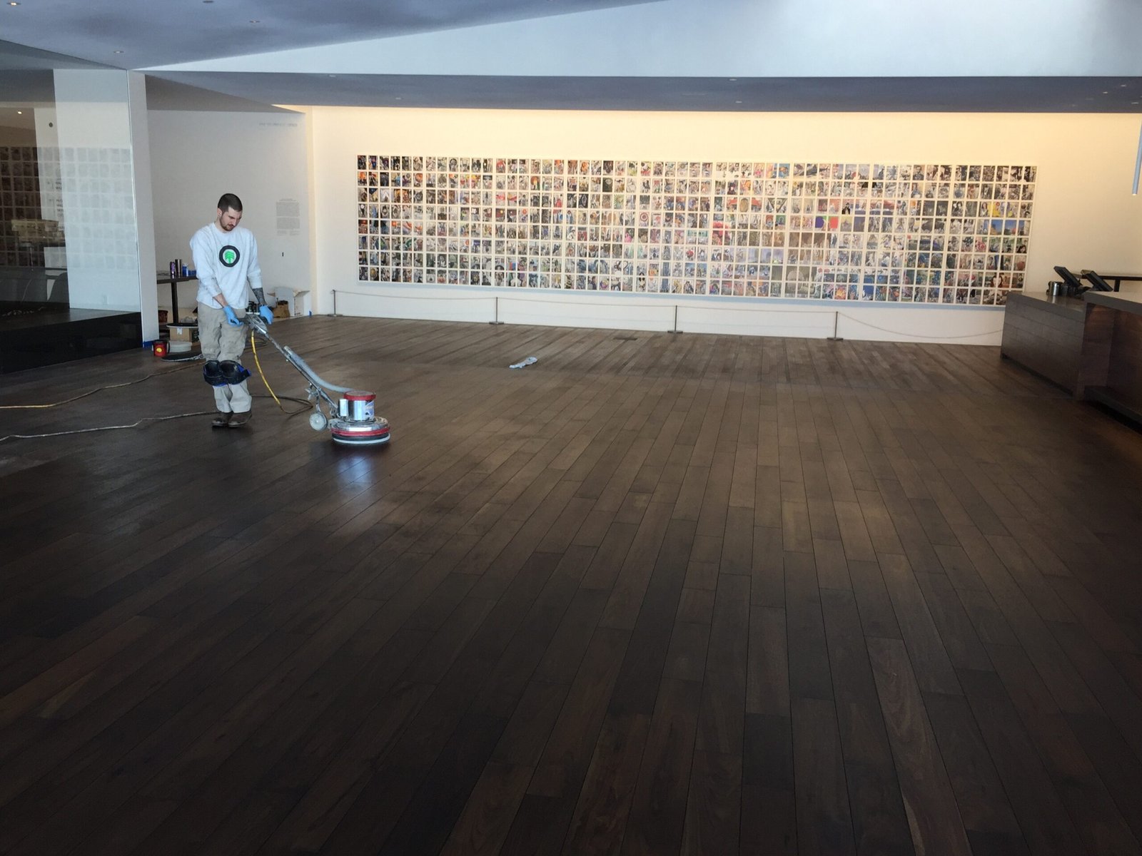Detailed wood floor finish